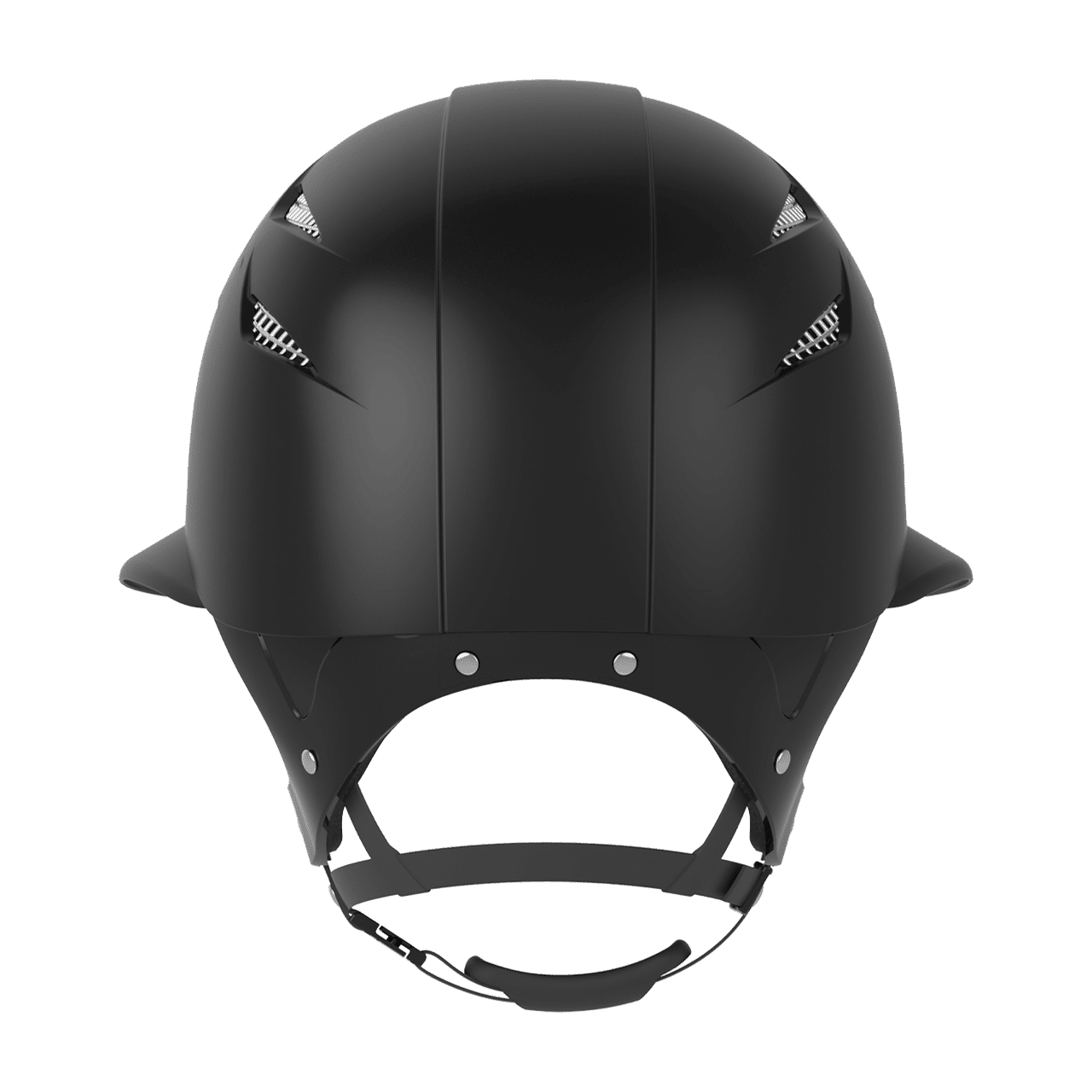 GPA EASY FIRST LADY BLACK MATT RIDING HELMET, REAR VIEW