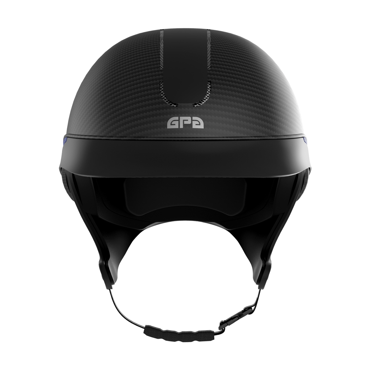 GLOBAL-SA-TLS-CARBON-BLACK-MAT-BLUE-BAND-FRONT